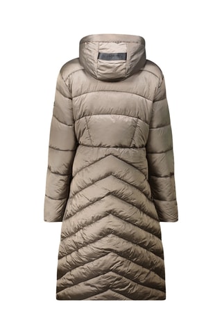 Lange Gewatteerde Jas Blancheak - Taupe