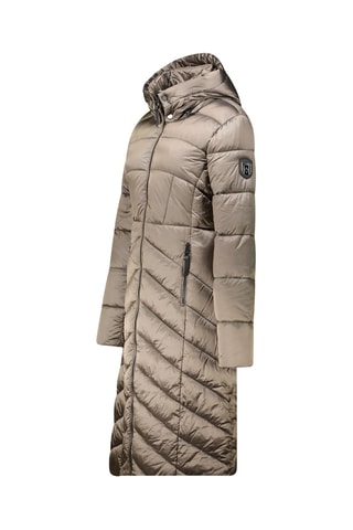 Lange Gewatteerde Jas Blancheak - Taupe