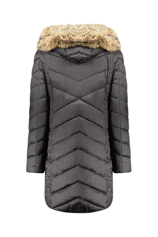 Lange Gewatteerde Jas Bololitaeak - Zwart en Beige