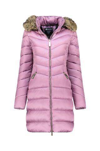 Lange Gewatteerde Jas Bololitaeak - Lichtpaars en Beige