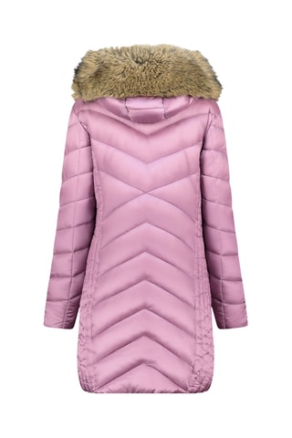 Lange Gewatteerde Jas Bololitaeak - Lichtpaars en Beige