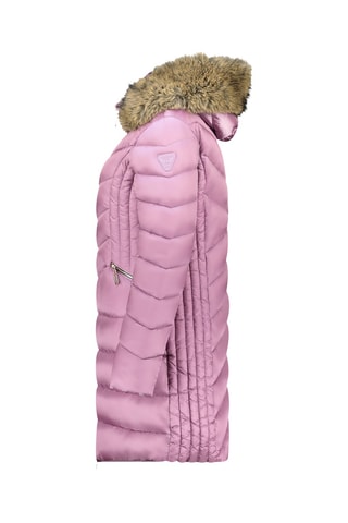 Lange Gewatteerde Jas Bololitaeak - Lichtpaars en Beige