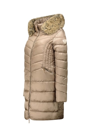 Lange Gewatteerde Jas Bololitaeak - Taupe en Beige