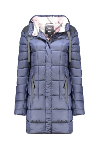 Lange Gewatteerde Jas Bullieak - Marineblauw