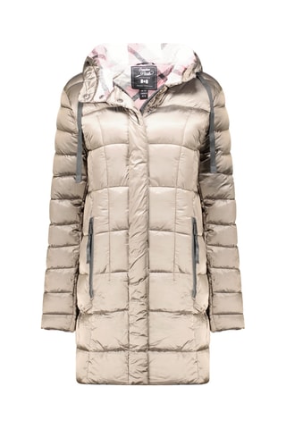 Lange Gewatteerde Jas Bullieak - Taupe