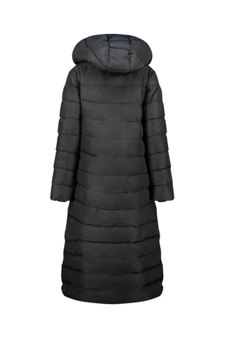Lange Gewatteerde Jas met Capuchon Constanceak - Zwart