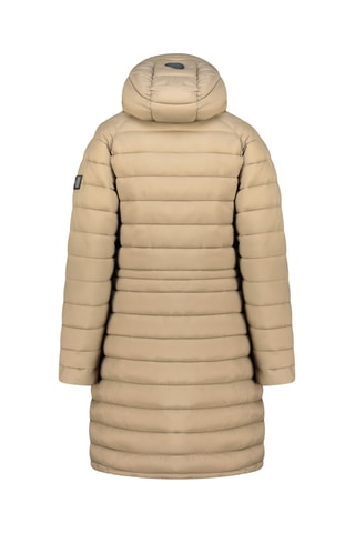 Lange Gewatteerde Jas Batigeak - Beige en Zwart