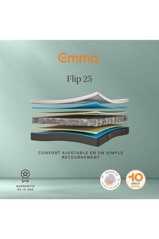 Matelas Second Life Emma Flip reconditionné - Epaisseur 25 cm