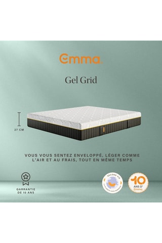 Matelas Gel Grid Emma reconditionné - Epaisseur 27 cm