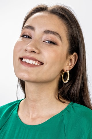 Creolen Goudkleurig en transparant - Marc Malone