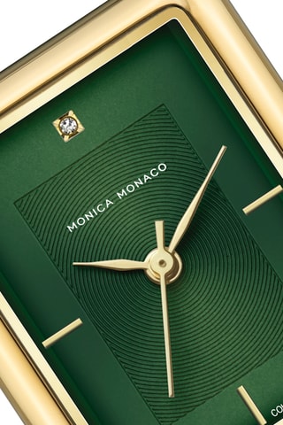 Stalen Quartz Horloge met Diamant - Goudkleurig en Zilverkleurig