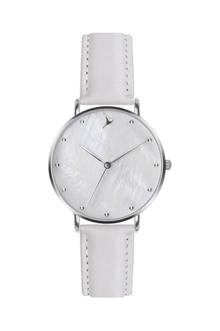 Leren en Parelmoeren Quartz Horloge - Emily Westwood