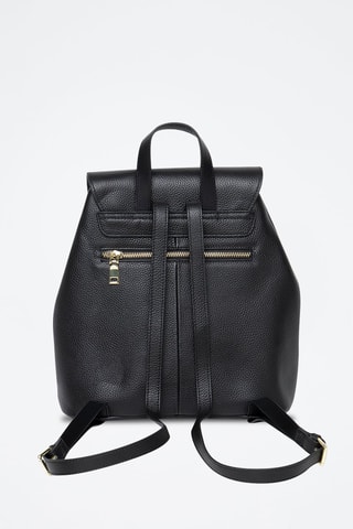 Mochila de couro fendido Pacha - Preto