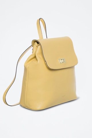 Sac à dos en croûte de cuir Pacha - Jaune