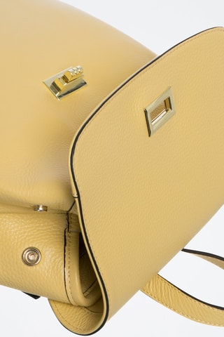 Sac à dos en croûte de cuir Pacha - Jaune