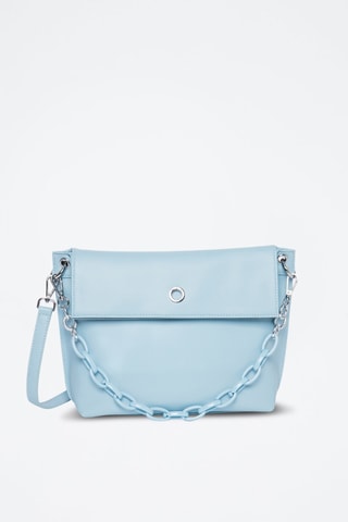 Sac bandoulière en croûte de cuir Vogue - Bleu