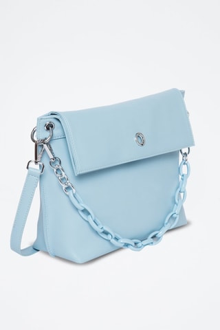 Sac bandoulière en croûte de cuir Vogue - Bleu