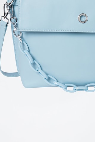 Sac bandoulière en croûte de cuir Vogue - Bleu