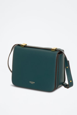 Sac bandoulière en cuir Prestige - Bleu canard