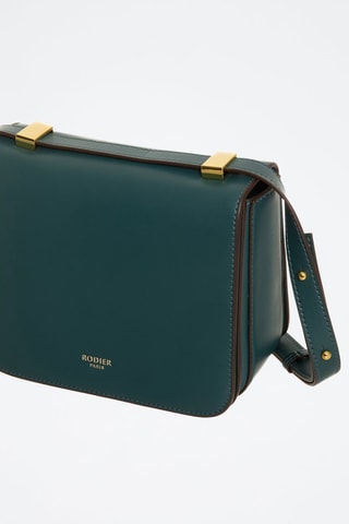 Sac bandoulière en cuir Prestige - Bleu canard