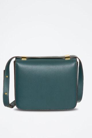 Sac bandoulière en cuir Prestige - Bleu canard