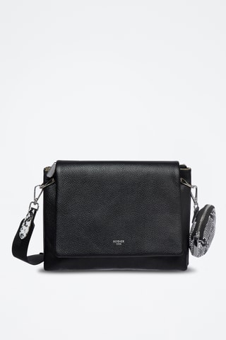 Sac bandoulière en cuir Valauris - Noir