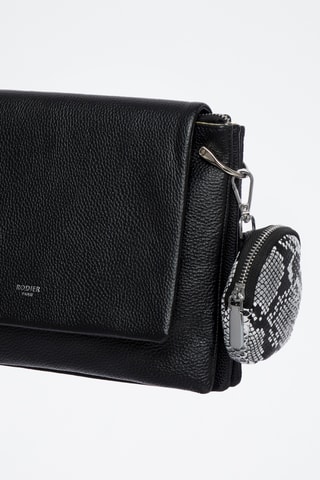 Sac bandoulière en cuir Valauris - Noir