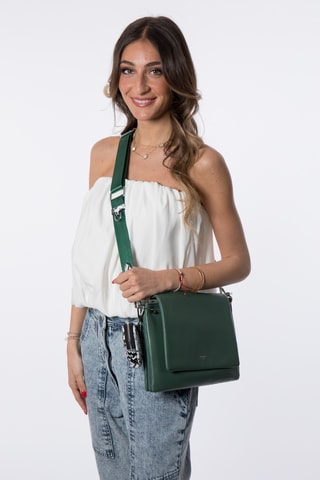 Sac bandoulière en cuir Valauris - Vert