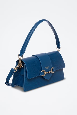 Sac porté épaule en cuir Capsule - Bleu