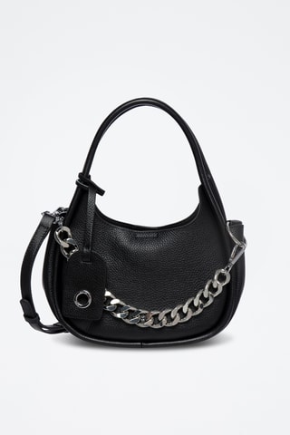 Sac à main en cuir Poésie - Noir