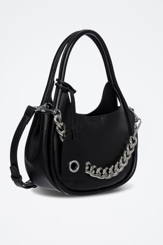 Sac à main en cuir Poésie - Noir