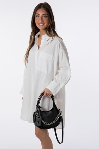 Sac à main en cuir Poésie - Noir