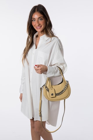 Sac à main en cuir Poésie - Jaune clair