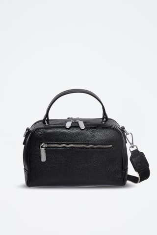 Sac bandoulière en cuir Funky - Noir