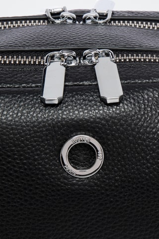 Sac bandoulière en cuir Funky - Noir