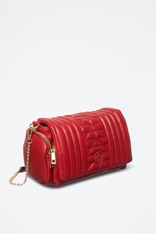 Doorgestikte Handtas Défi - Bordeauxrood