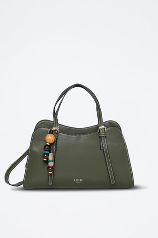 Handtas Manhattan - Zwart - Wit, bruin en groen