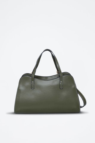 Handtas Manhattan - Zwart - Wit, bruin en groen