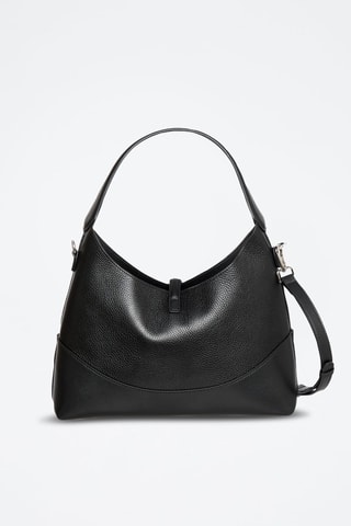 Mala de ombro e pochete de couro Cornus - Preto