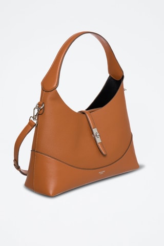 Sac porté épaule et pochette en cuir Cornus - Camel