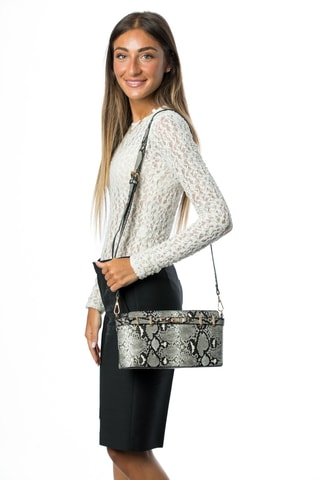 Sac bandoulière Polari - Blanc, gris et noir