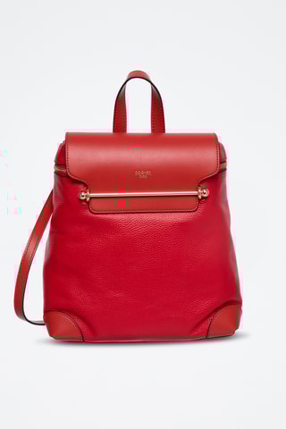 Sac à dos en cuir Marjolaine - Rouge