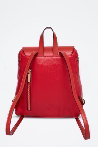 Sac à dos en cuir Marjolaine - Rouge