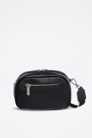 Mala a tiracolo em couro Tempête - Preto