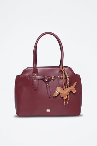 Sac à main Rodeo - Blanc, marron et rouge