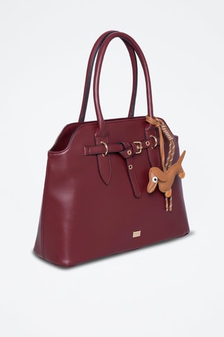 Sac à main Rodeo - Blanc, marron et rouge