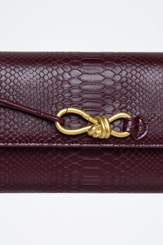 Sac bandoulière en cuir Cocktail - Doré et rouge