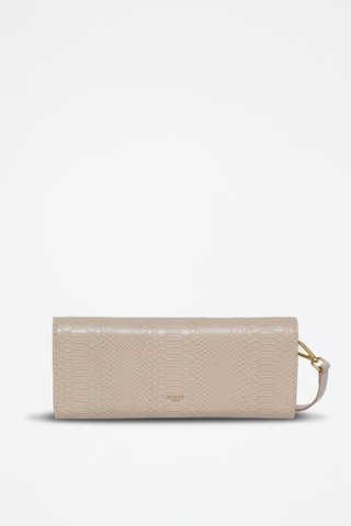 Sac bandoulière en cuir Cocktail - Beige et doré