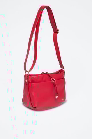 Sac bandoulière en cuir Figaro - Doré et rouge