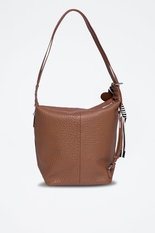 Sac à dos en cuir Granola - Argenté et marron